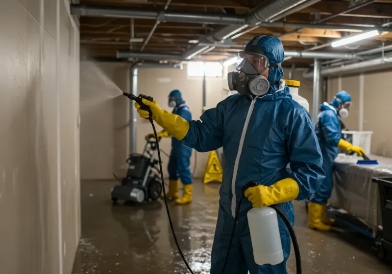 Basement Sanitization and Antimicrobial Treatment process in Minerva Park, OH