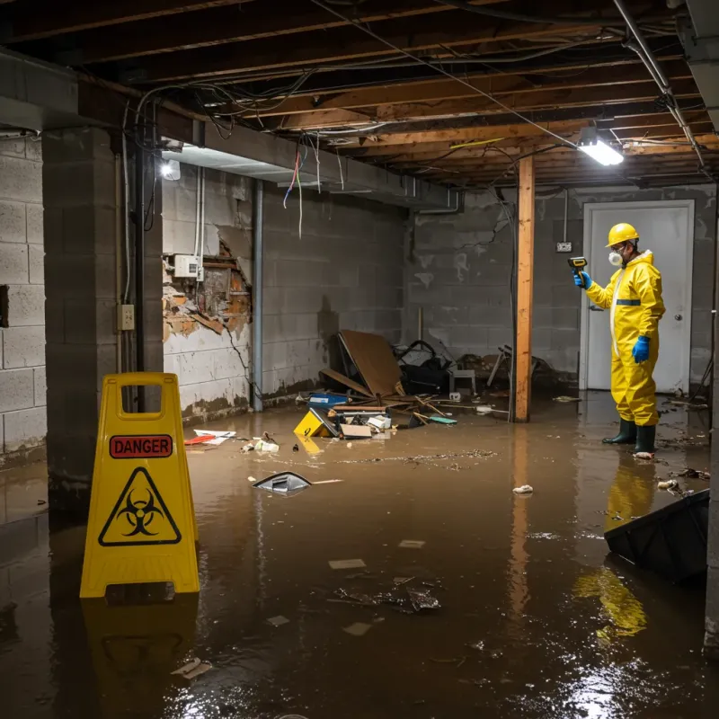 Flooded Basement Electrical Hazard in Minerva Park, OH Property